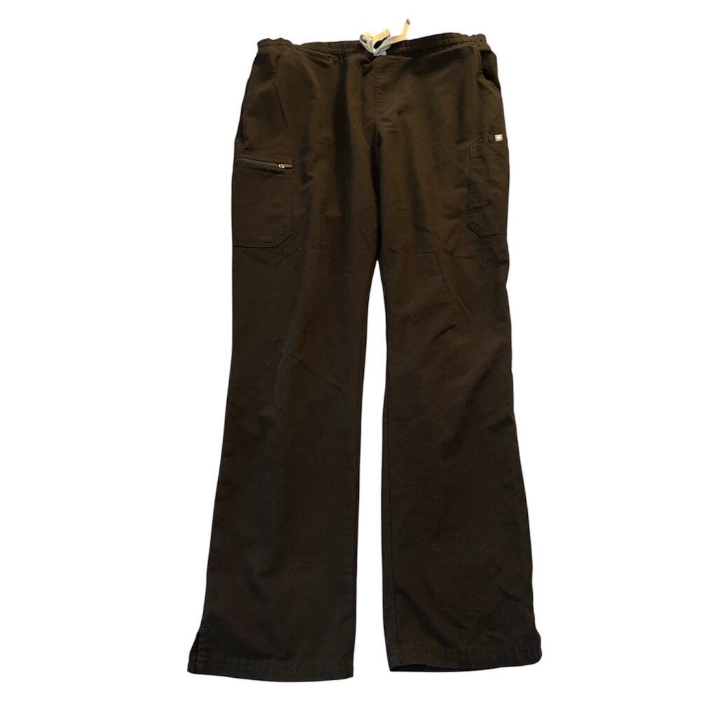 FIGS Technical Collection Scrub Pants Women’s XL Tall Black Drawstring Cargo